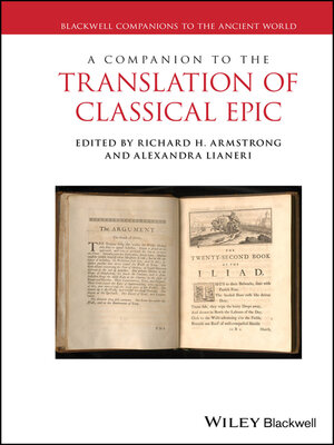 cover image of A Companion to the Translation of Classical Epic